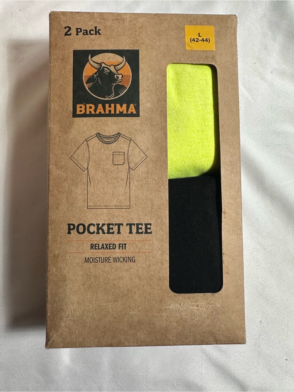 Brahma Neon Yellow & Black 2-Pack Pocket Tee